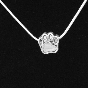 Floating Slide PawPrint .925 Sterling Silver Chain